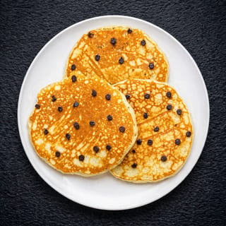 Chocolate Chip Pancakes on a Platter 